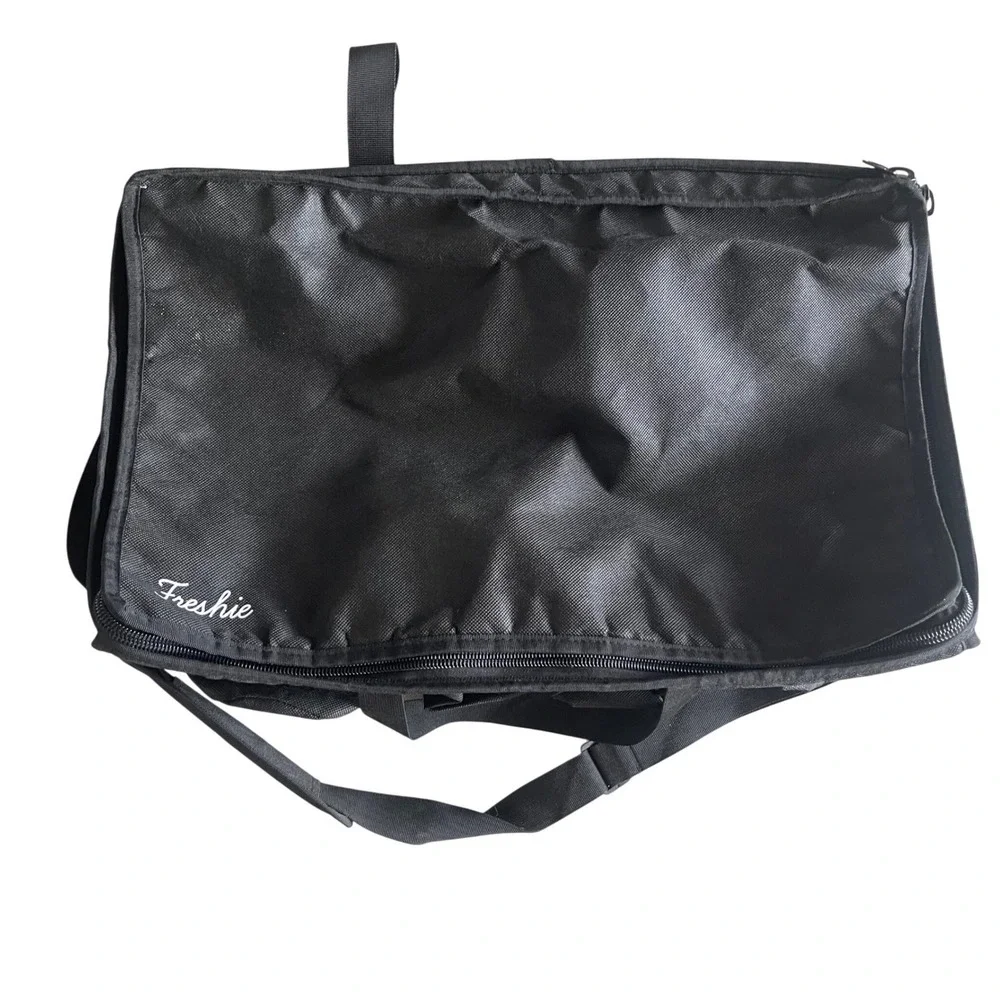 Freshie Insulated Delivery Picnic Bag Large‎ Black Utilitarian Thermal Padded